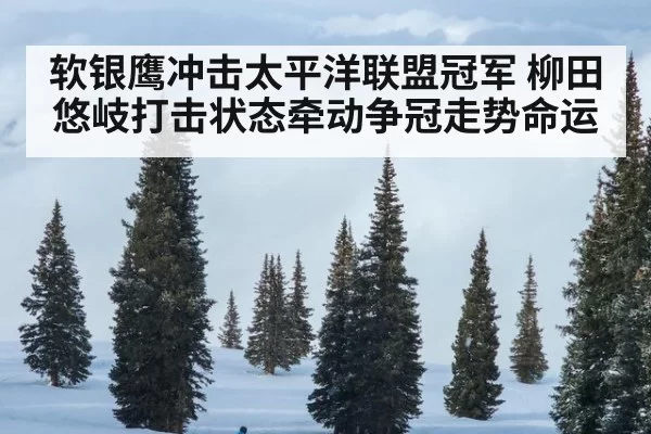 软银鹰冲击太平洋联盟冠军 柳田悠岐打击状态牵动争冠走势命运
